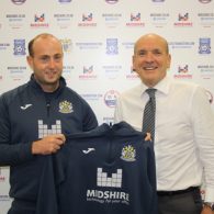 Dave Wardle, Manager at Stockport County Community Foundation, with Midshire Managing Director Julian Stafford